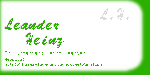 leander heinz business card